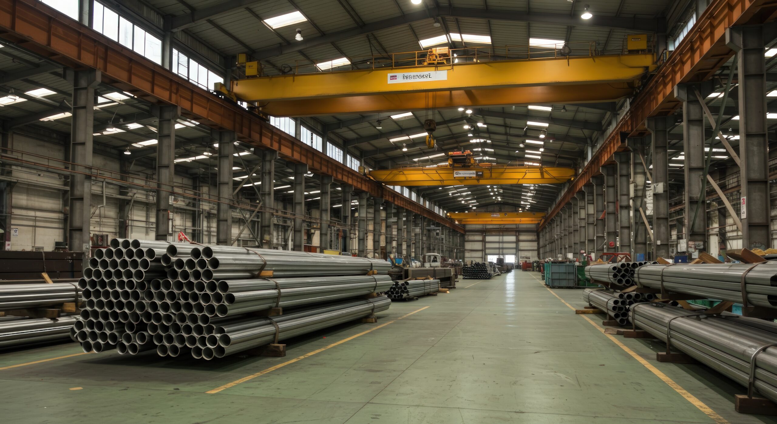 Vecteezy warehouse interior with metal pipes and overhead crane 72460103 scaled